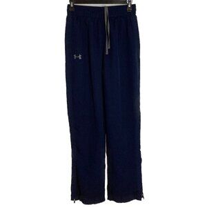 Under Armour Navy Blue Loose Mesh Lined Heatgear Track Pants Size Small